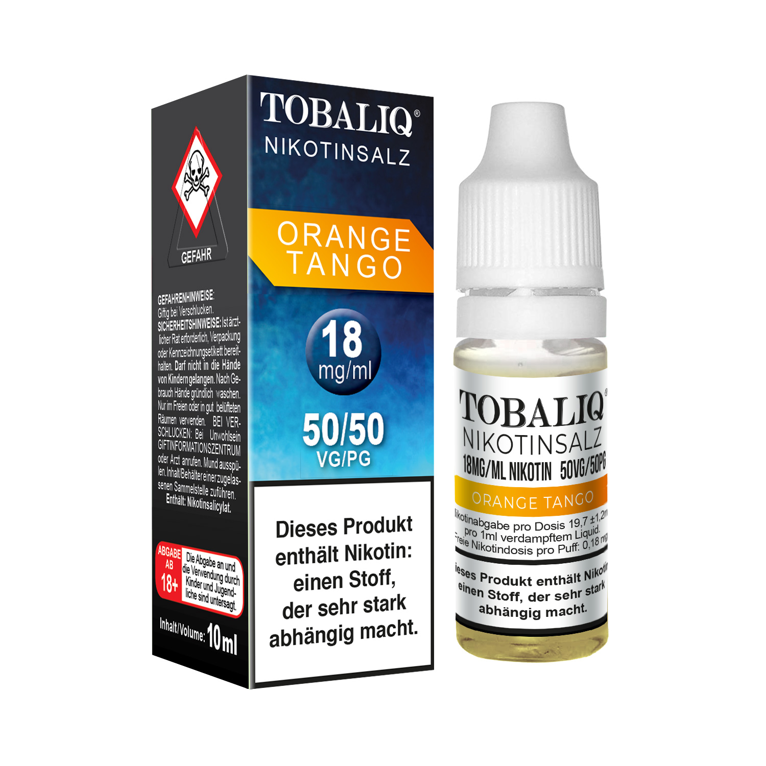 TOBALIQ Nikotinsalz 18mg/ml Nikotin Orange Tango TOBALIQ Nikotinsalz 18mg/ml Nikotin Orange Tango