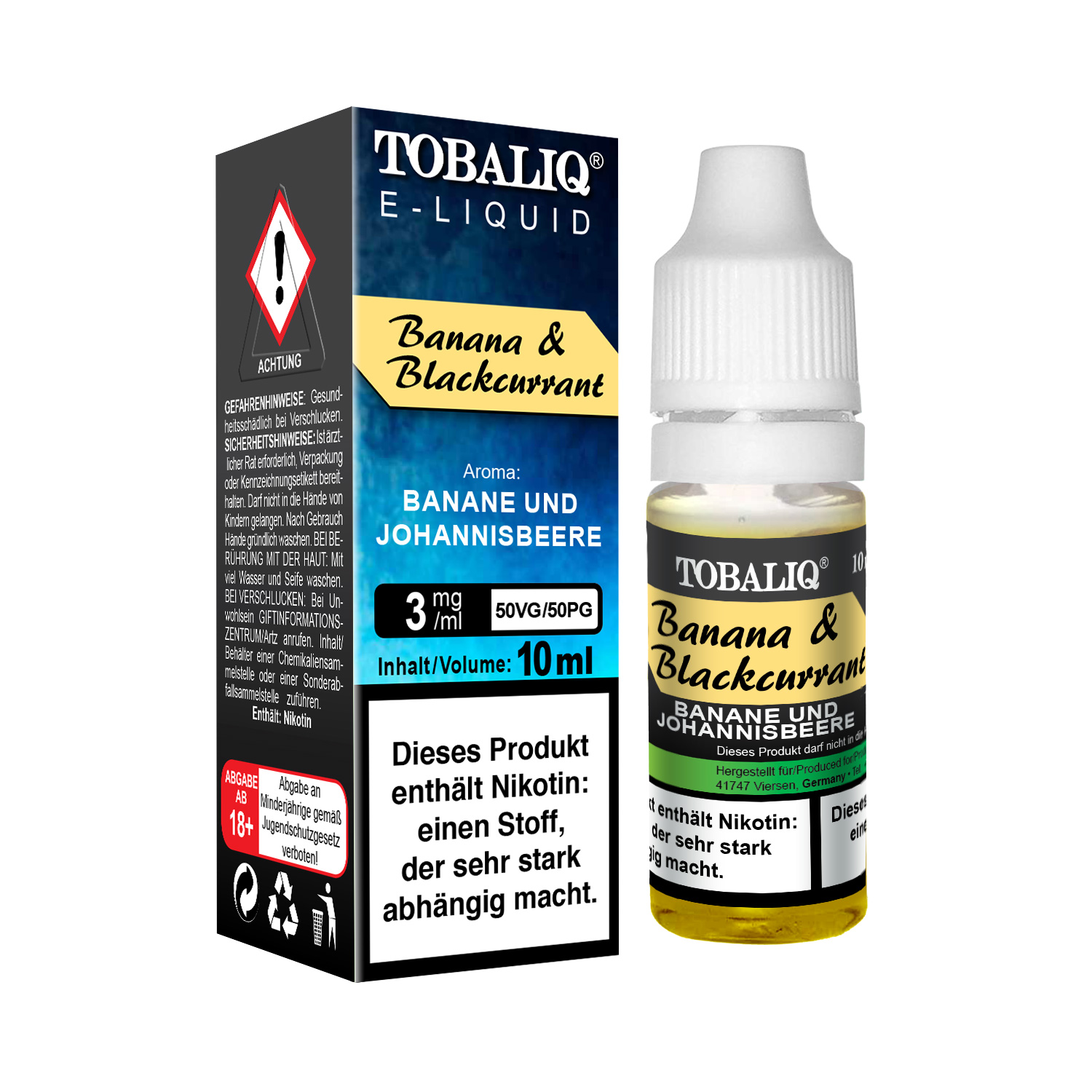 TOBALIQ E-Liquid - 3mg Nikotin - Banana & Blackcurrant TOBALIQ E-Liquid - 3mg Nikotin - Banana & Blackcurrant
