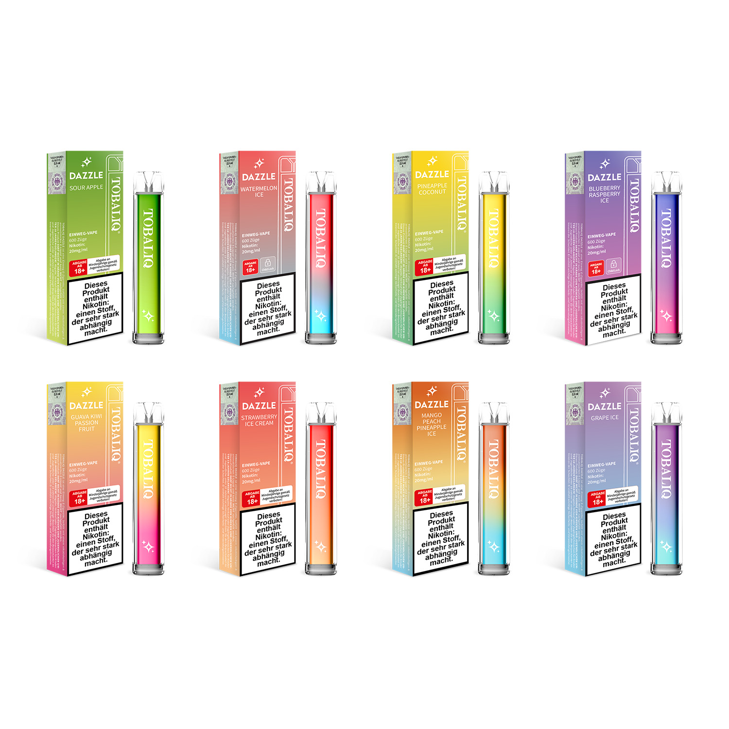 DAZZLE Party Box - 24 E-Zigaretten, Mix-Display DAZZLE Party Box - 24 E-Zigaretten, Mix-Display