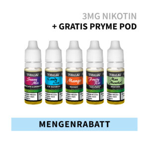 E-Liquid Mengenrabatt - 3mg Nikotin - ab 5 St
