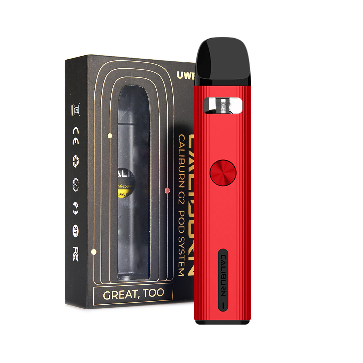 Uwell Caliburn G2 Pod Kit Pyrrole-Scarlet - 750 mAh - 2 ml Uwell Caliburn G2 Pod Kit Pyrrole-Scarlet - 750 mAh - 2 ml
