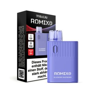 RomixQ - 20mg Nikotin, 600 Puffs - Blueberry Raspberry