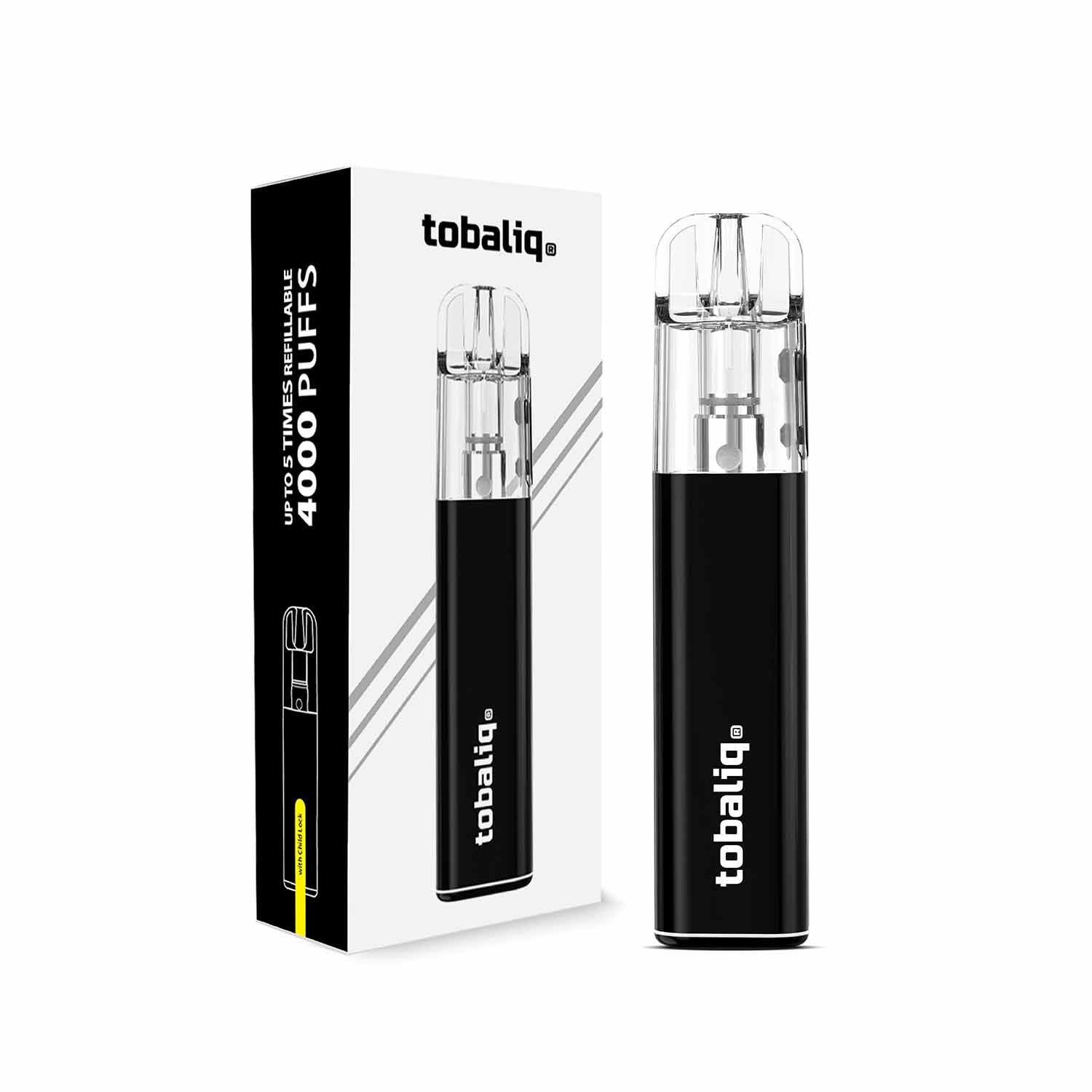 TOBALIQ V1 - Mehrweg-Vape - Black TOBALIQ V1 - Mehrweg-Vape - Black