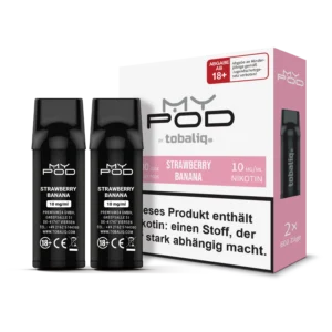 MyPod Pods 2x600 Züge - 10mg Nikotin - Strawberry Banana