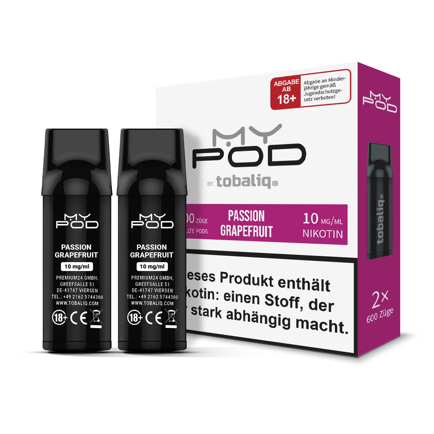 41622_box_MyPod Pods 2×600 puffs – 10mg nicotine – Passion Grapefruit