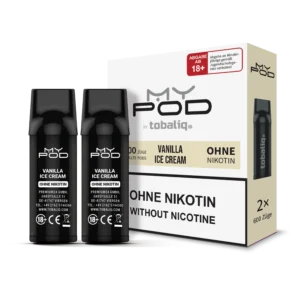 MyPod Pods 2x600 Züge - ohne Nikotin - Vanilla Ice Cream
