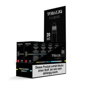 TOBALIQ E-Liquid 10er Display - 20mg Nikotinsalz - Vodka Blueberry Lemon Ice
