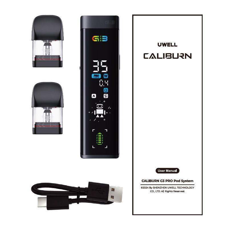 Uwell Caliburn G3 Pro Pod Kit - Lieferung Uwell Caliburn G3 Pro Pod Kit - Lieferung