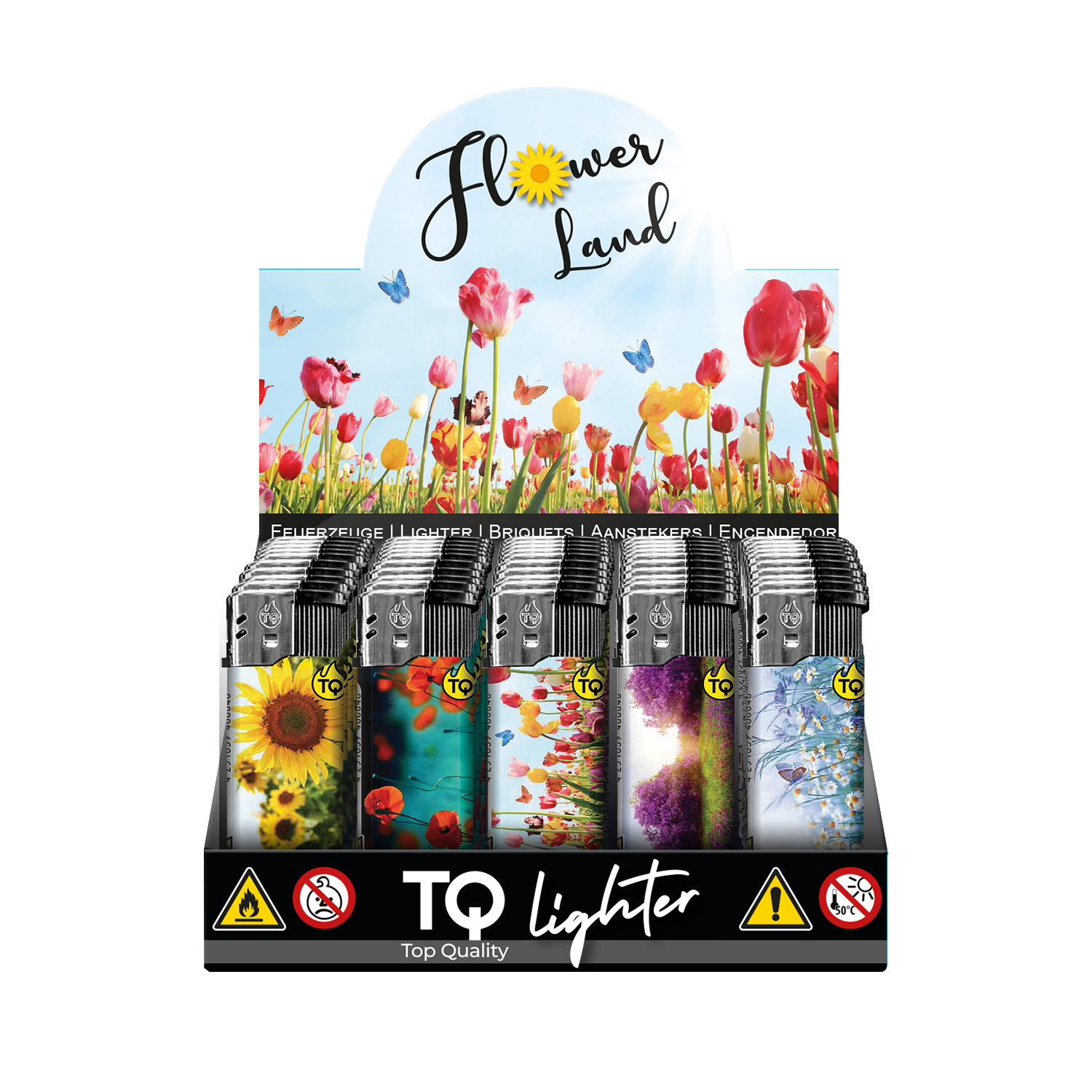 TQ Motivfeuerzeug FLOWER LAND - 50 St TQ Motivfeuerzeug FLOWER LAND - 50 St