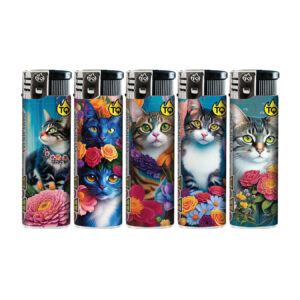 TQ Motivfeuerzeug FLOWER CATS - 50 St