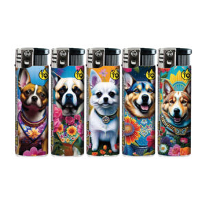 TQ Motivfeuerzeug FLOWER DOGS - 50 St