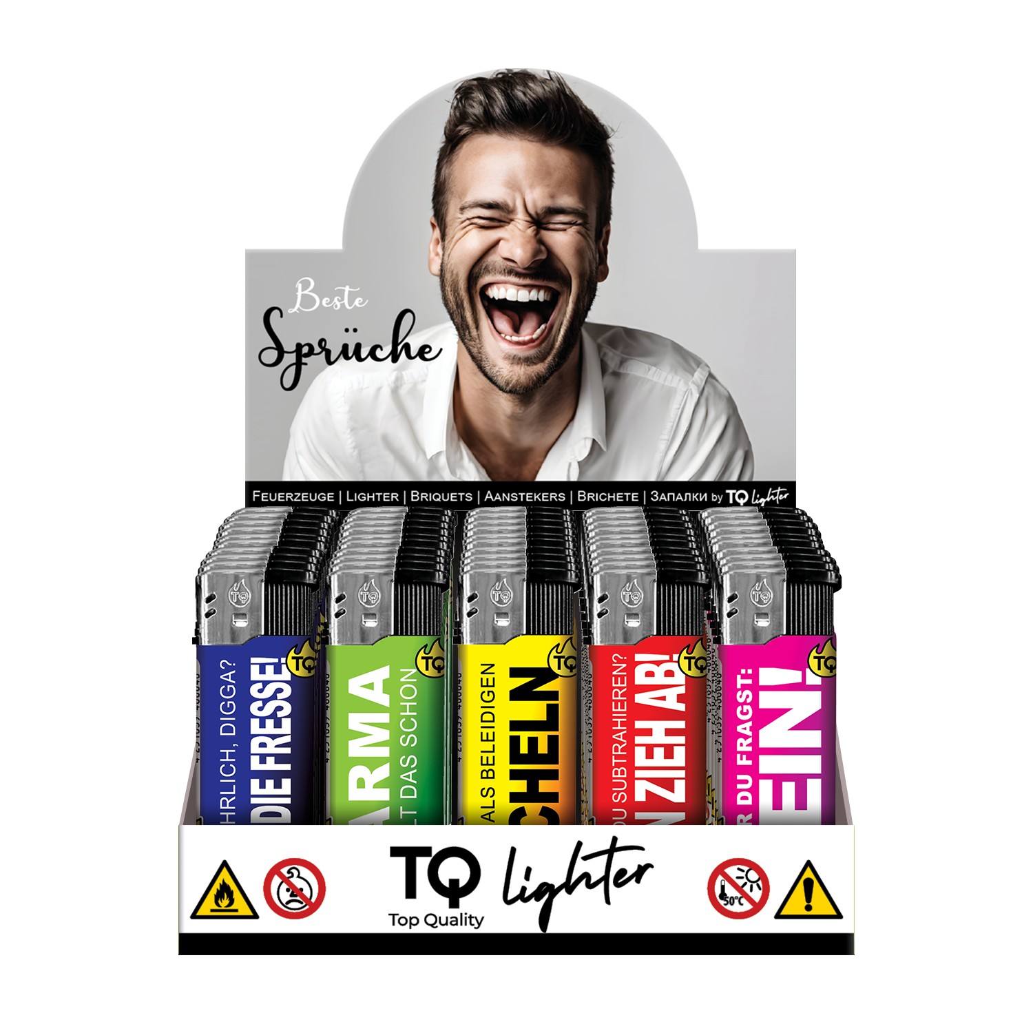 TQ Motivfeuerzeug BESTE SPRÜCHE - 50 St TQ Motivfeuerzeug BESTE SPRÜCHE - 50 St
