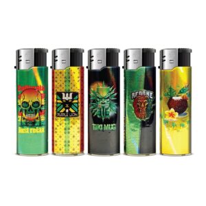 TQ 3D Alu-Motivfeuerzeug RASTA PARADISE - 50 St