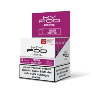 MyPod Pods – 5er Display – 10mg Nikotin – Passion Grapefruit