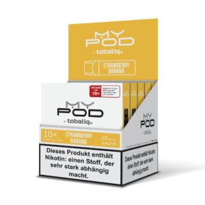 MyPod Pods – 5er Display – 20mg Nikotin –Strawberry Banana