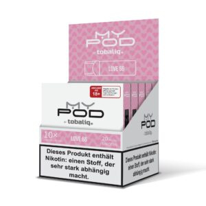 MyPod Pods – 5er Display – 20mg Nikotin – Love 66