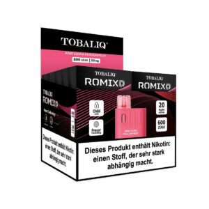 RomixQ 10er Display - 20mg Nikotin, 600 Züge - Kiwi Guava Passionfruit