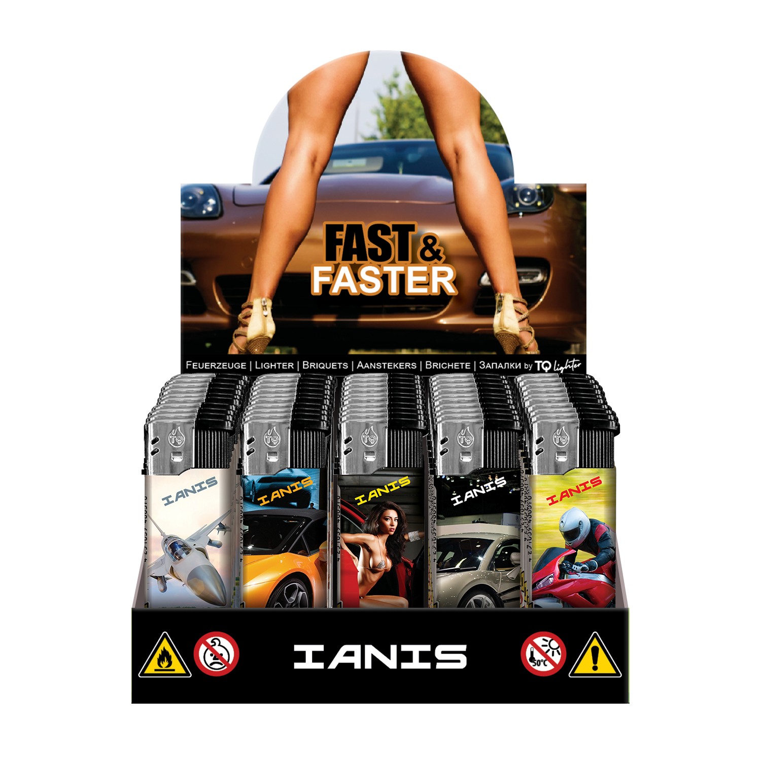 TQ Motivfeuerzeug IANIS Fast & Faster - 50 St TQ Motivfeuerzeug IANIS Fast & Faster - 50 St
