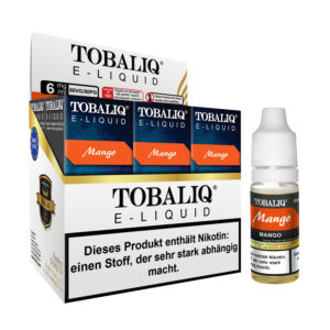 TOBALIQ E-Liquid 6er Pack - 6mg Nikotin - Mango