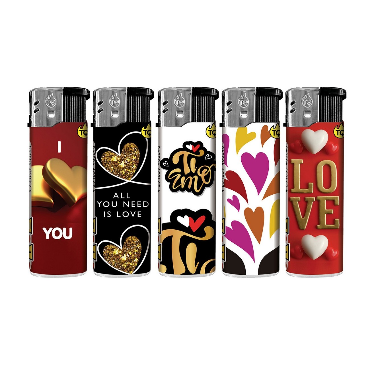 TQ Motivfeuerzeug Ti amo - 50 St TQ Motivfeuerzeug Ti amo - 50 St