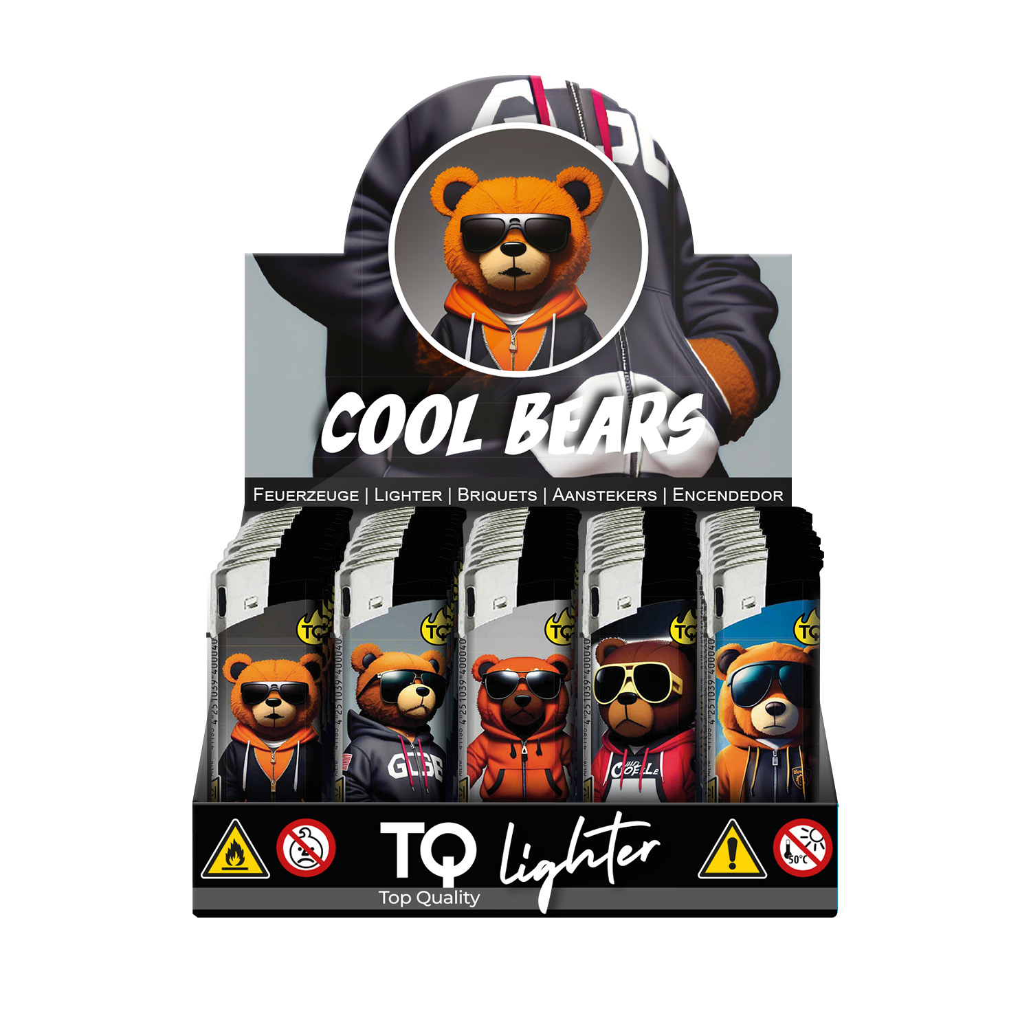 TQ Motivfeuerzeug Cool Bears - 50 St TQ Motivfeuerzeug Cool Bears - 50 St