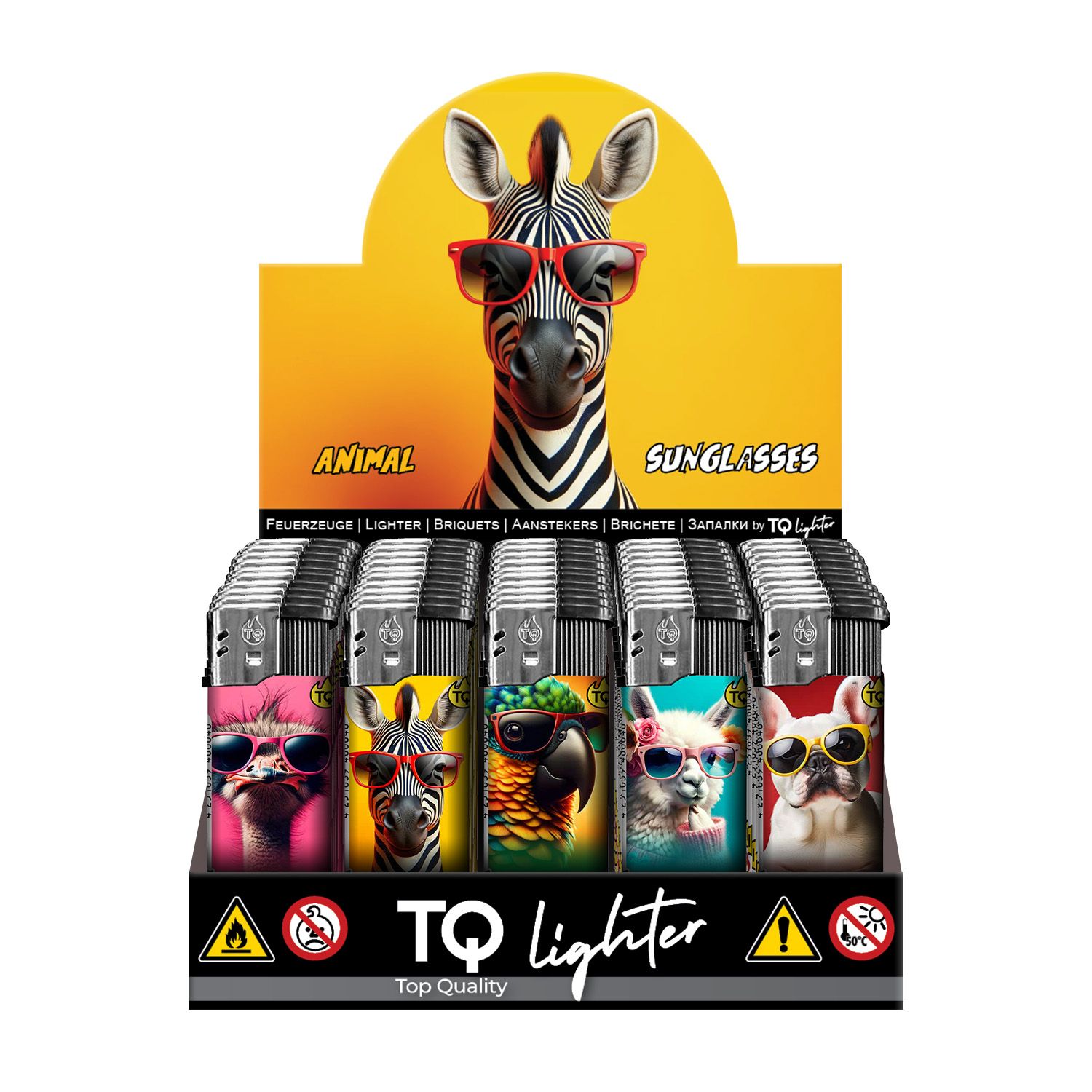 TQ Motivfeuerzeug ANIMAL SUNGLASSES - 50 St TQ Motivfeuerzeug ANIMAL SUNGLASSES - 50 St