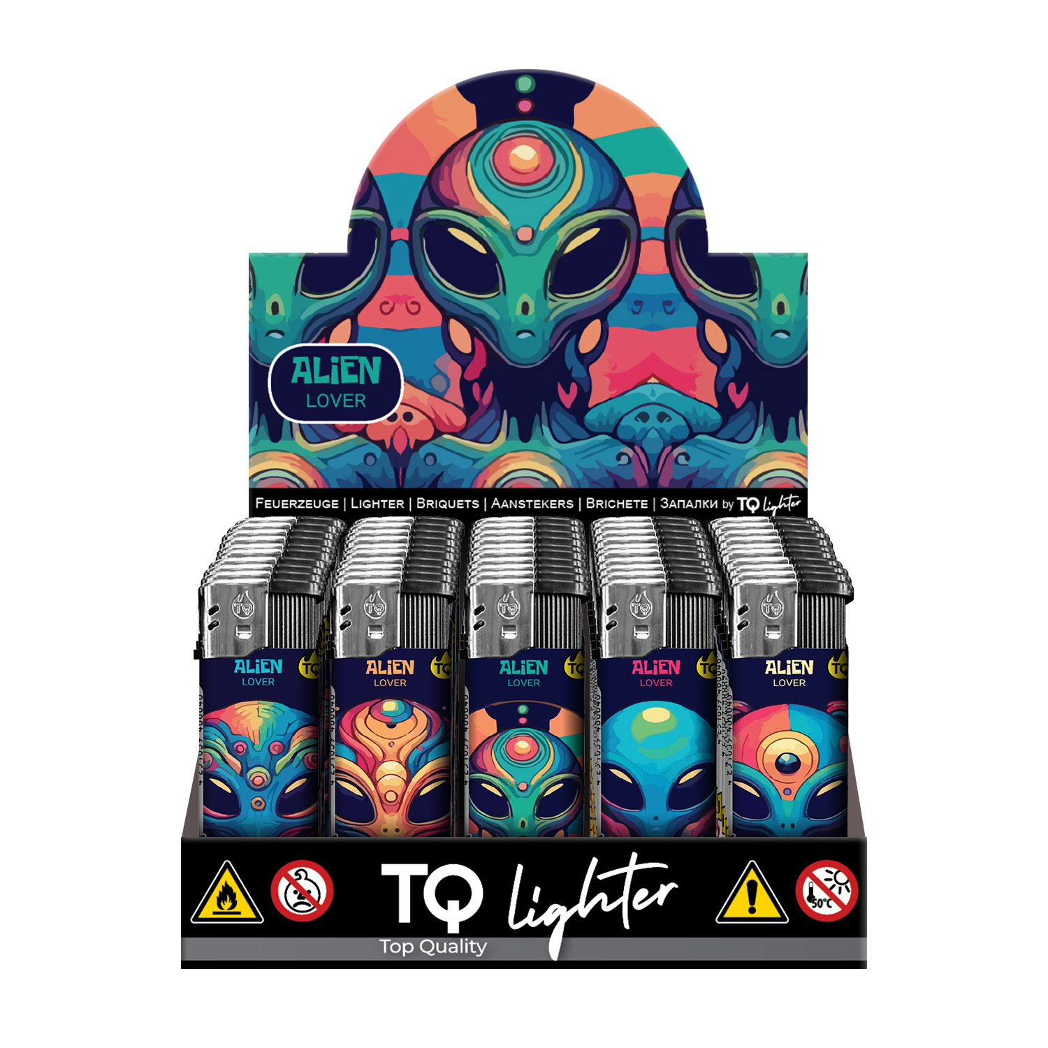 TQ Motivfeuerzeug ALIEN LOVER - 50 St TQ Motivfeuerzeug ALIEN LOVER - 50 St
