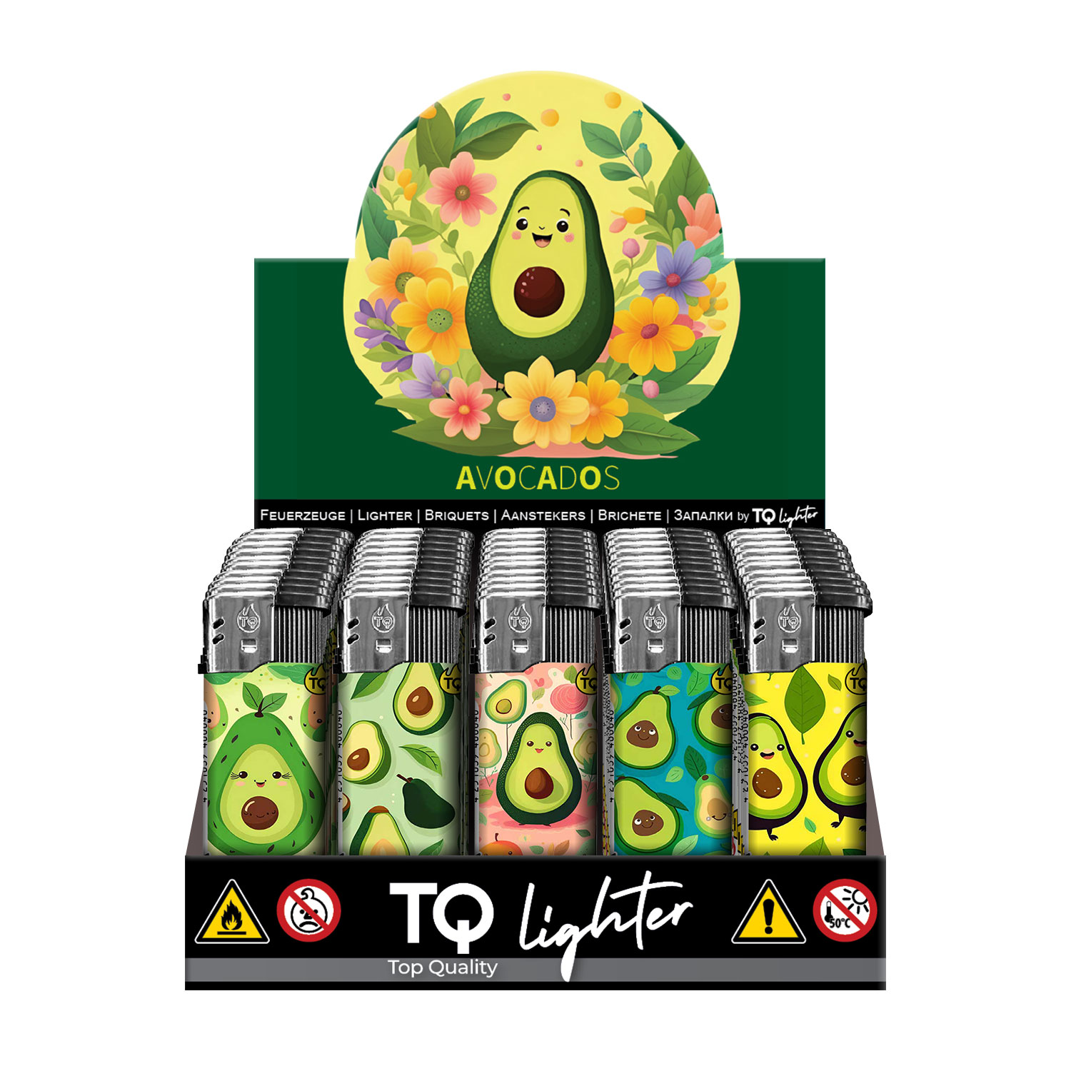 TQ Motivfeuerzeug AVOCADOS - 50 St TQ Motivfeuerzeug AVOCADOS - 50 St