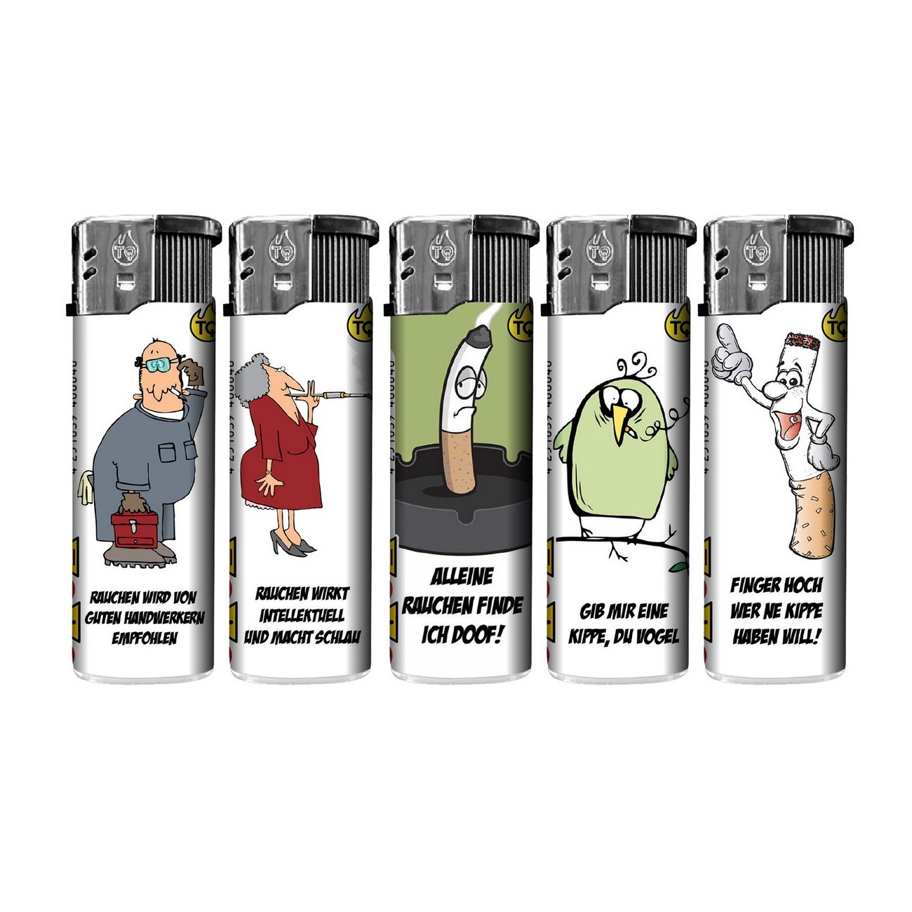 TQ Motivfeuerzeug Pro Raucher Comic - 50 St TQ Motivfeuerzeug Pro Raucher Comic - 50 St