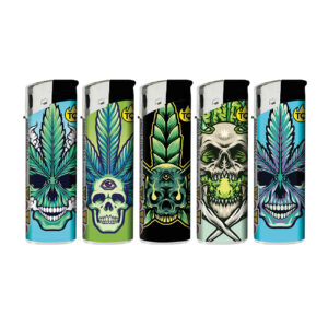 TQ Motivfeuerzeug CANNABIS SKULL - 50 St