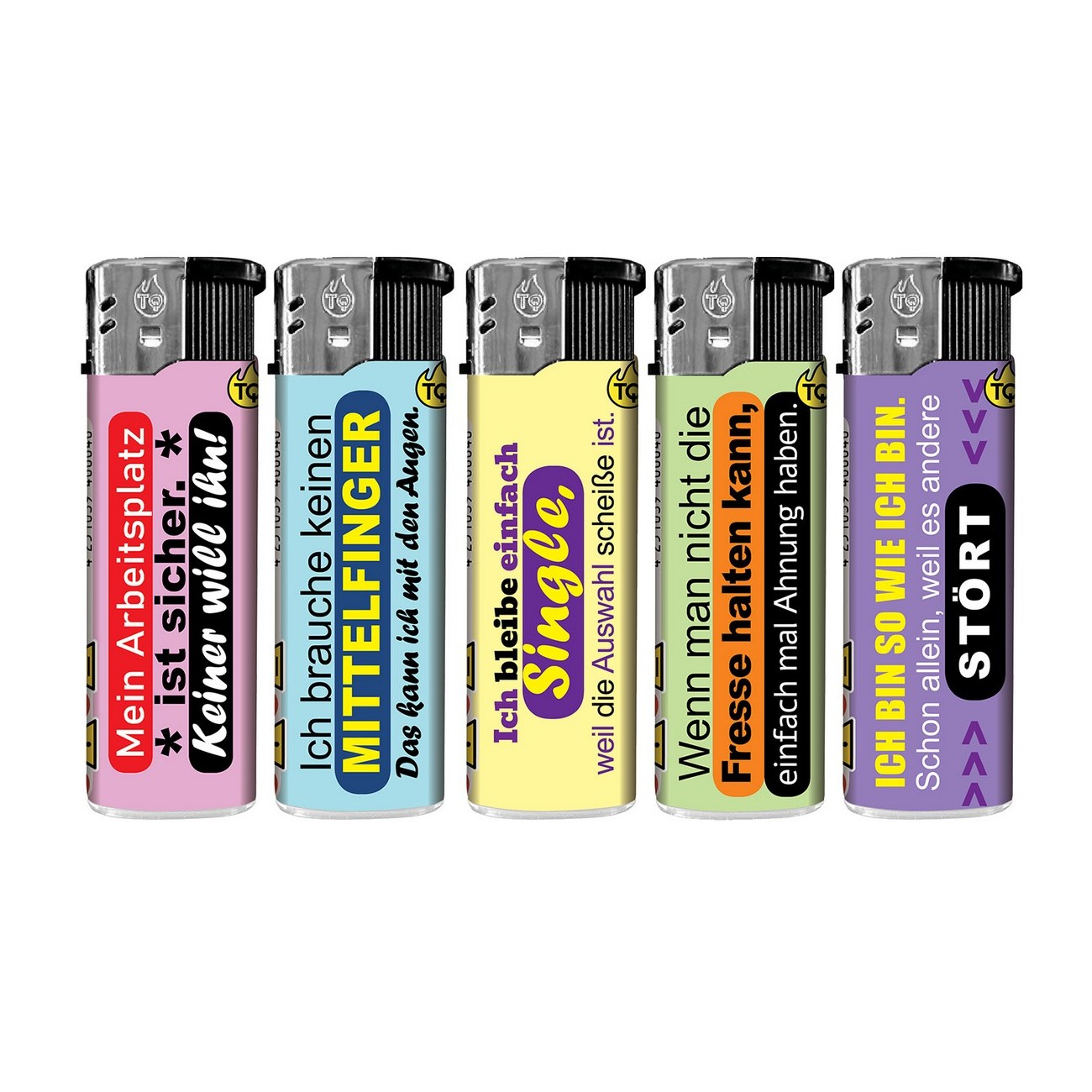 TQ Motivfeuerzeug LUSTIGE SPRÜCHE - 50 St TQ Motivfeuerzeug LUSTIGE SPRÜCHE - 50 St