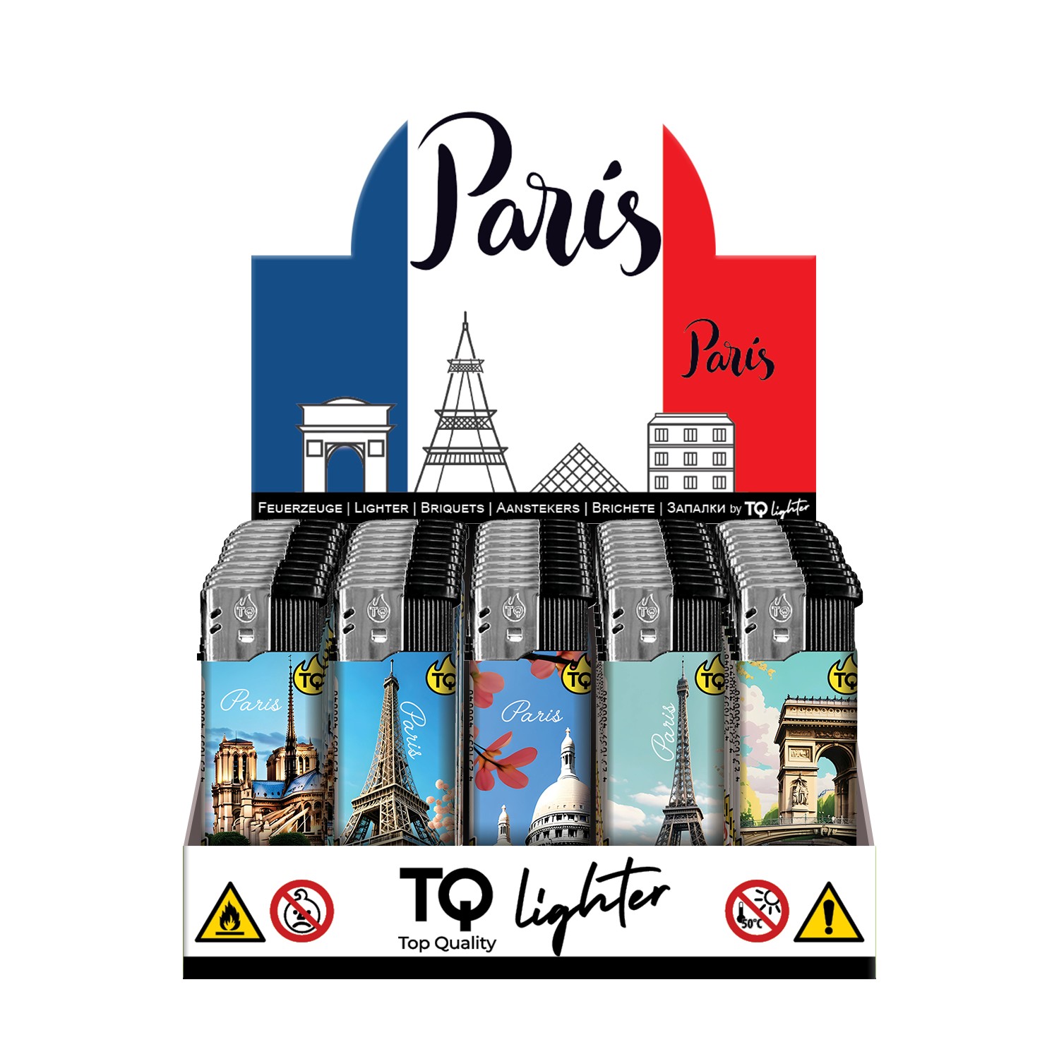 TQ Motivfeuerzeug PARIS PARIS - 50 St TQ Motivfeuerzeug PARIS PARIS - 50 St