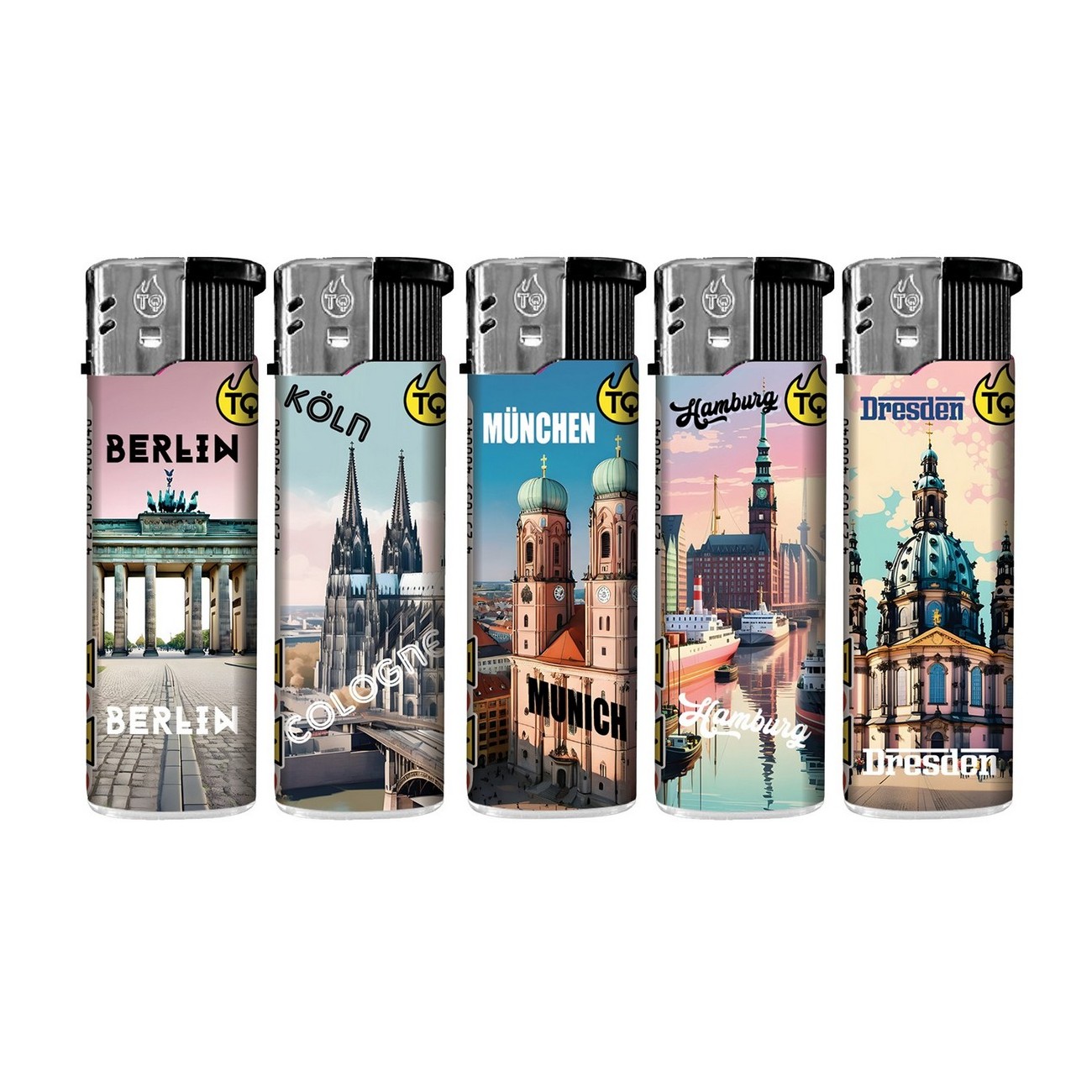 TQ Motivfeuerzeug DEUTSCHE STÄDTE - 50 St TQ Motivfeuerzeug DEUTSCHE STÄDTE - 50 St