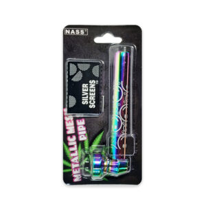 Metallpfeifen-Set „Metallic Mesh“ 2 in 1 – Pfeife & Siebe